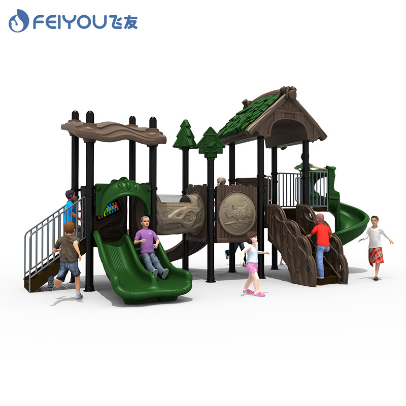 Feiyou Toddler Play Toys kids Outdoor Playground Entertainment Equipment With Plastic Slides For Sale Kids