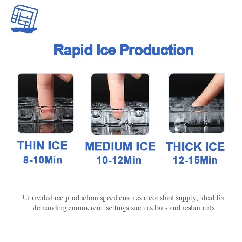 commercial ice maker machine crystal 120KG ice cube making machine