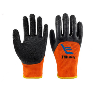 Household Long Rubber Household Work Cleaning Kitchen Building Polyester Palm Rubber Latex Coated Gloves