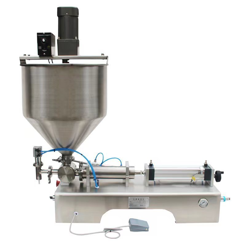 Tomato sauce/salad dressing/facial cleanser liquid filling machines Stainless steel pneumatic stirring and filling machine