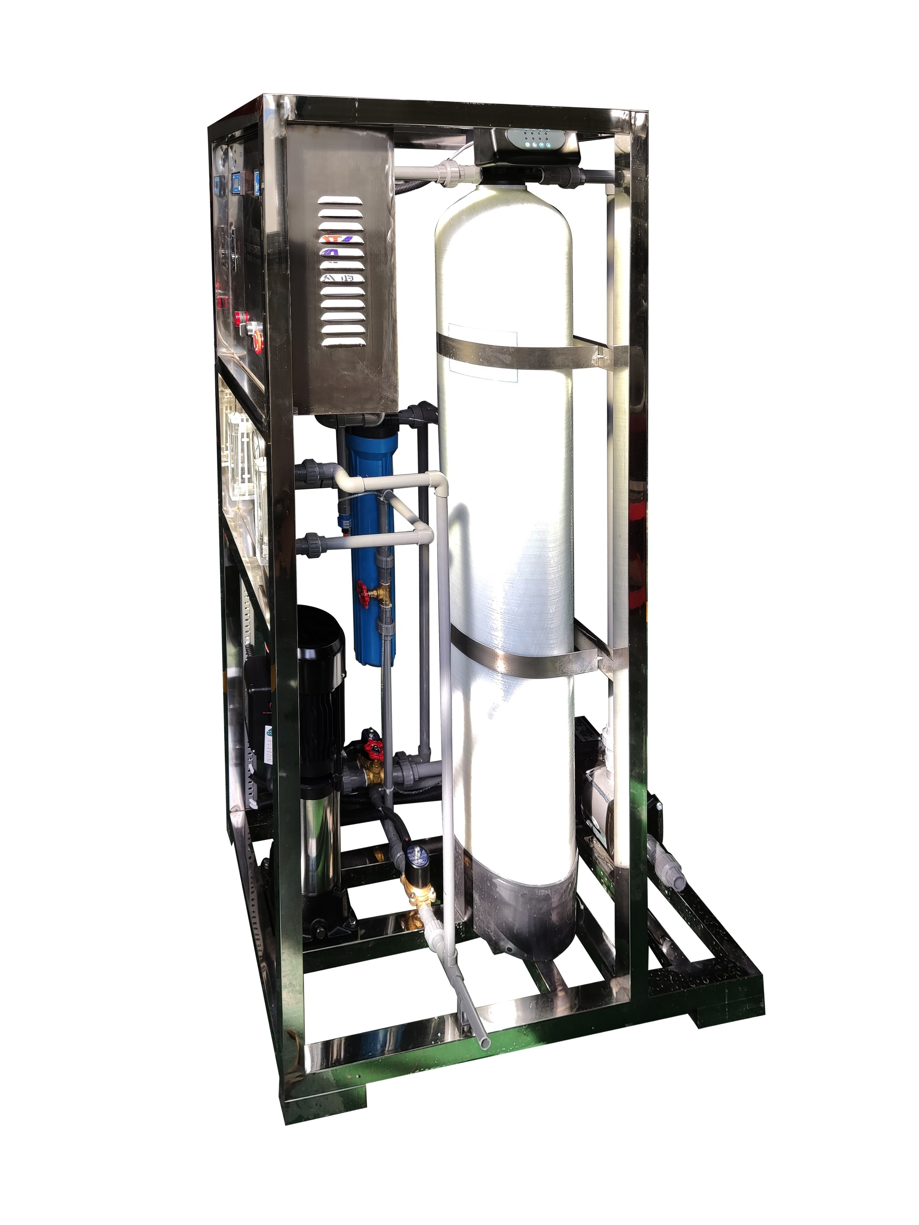 500LPH 1000LPH Chinese full automatic ro drinking purified soda water maker machine price /mini mineral water plant