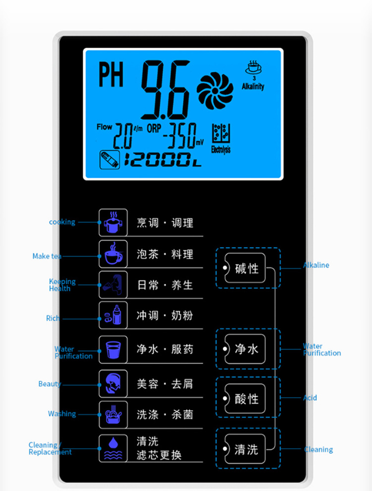 Home use RO hydrogen water generator korea hydrogen water machine rich