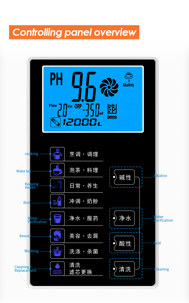 Home use RO hydrogen water generator korea hydrogen water machine rich