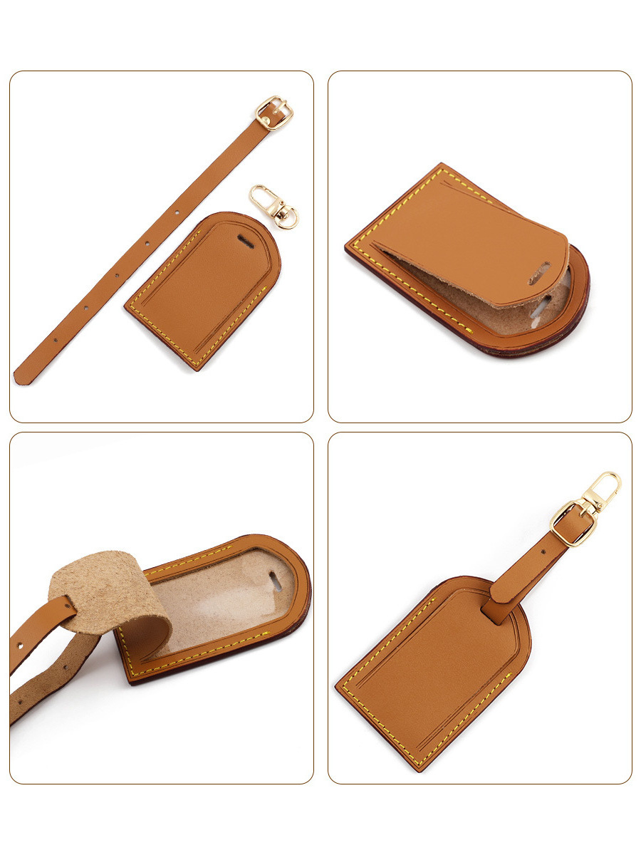 Personalized High Quality Suitcase Bulk Blank Genuine Leather Luggage Tag Baggage Tag for Travel