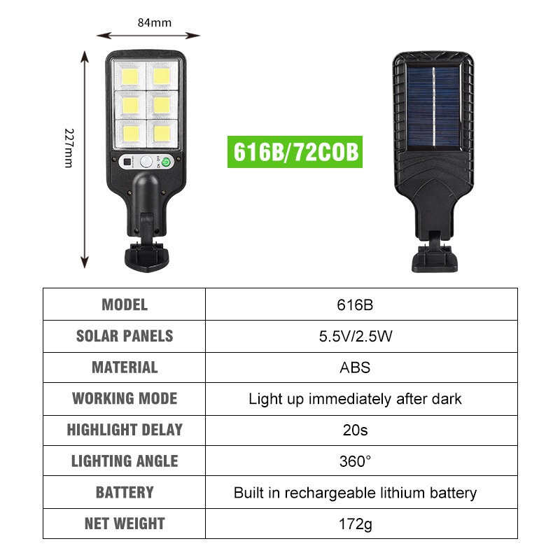 Solar Street Lights Outdoor Waterproof Motion Sensor Wall Led Lamp With 3 Lighting Mode Solar Powered Lights For Garden Patio