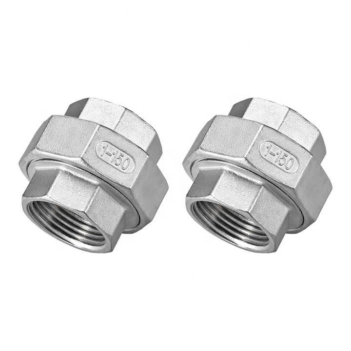 Pipe Fitting Union 304 316  Female Threaded Union Stainless Steel Casting Weld End Coupler Fittings Customizable  Plugs