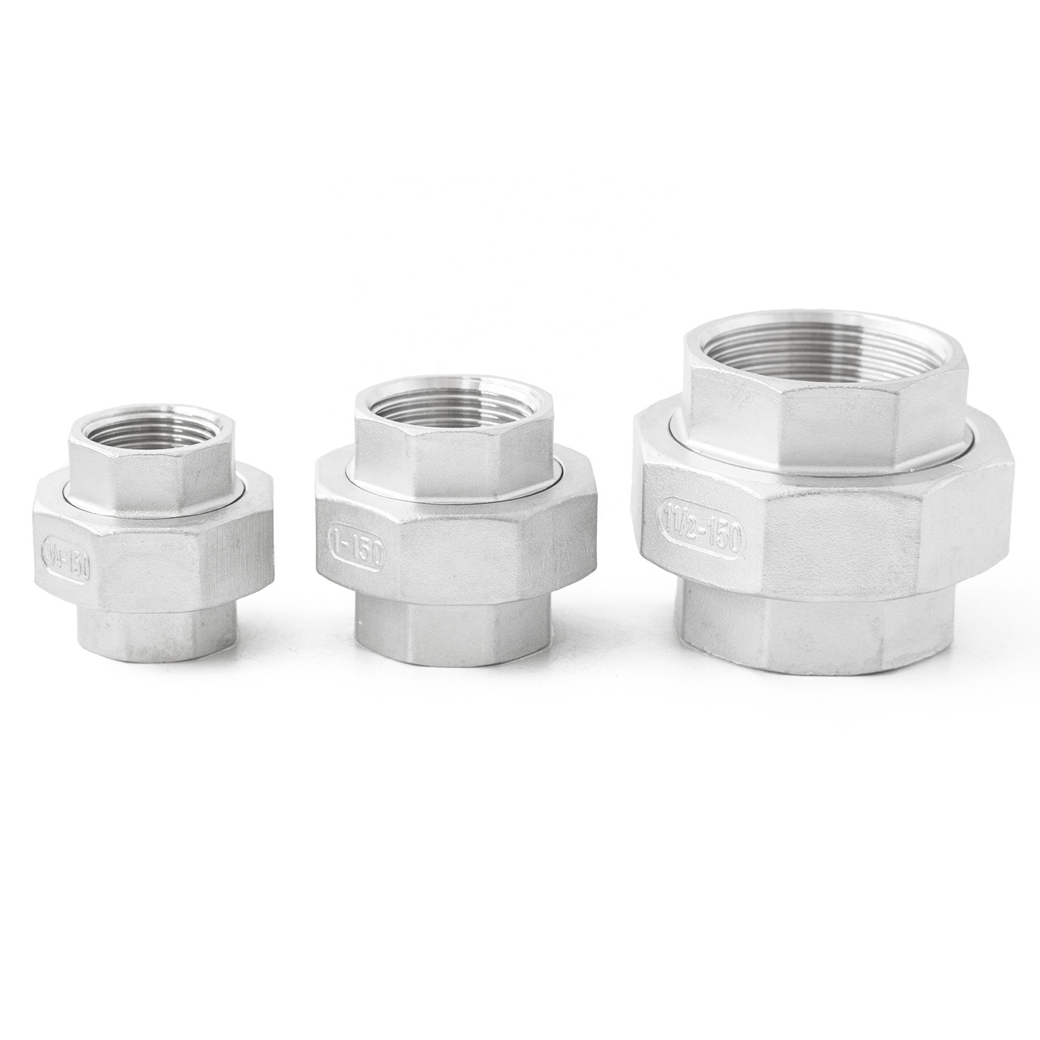 Pipe Fitting Union 304 316  Female Threaded Union Stainless Steel Casting Weld End Coupler Fittings Customizable  Plugs