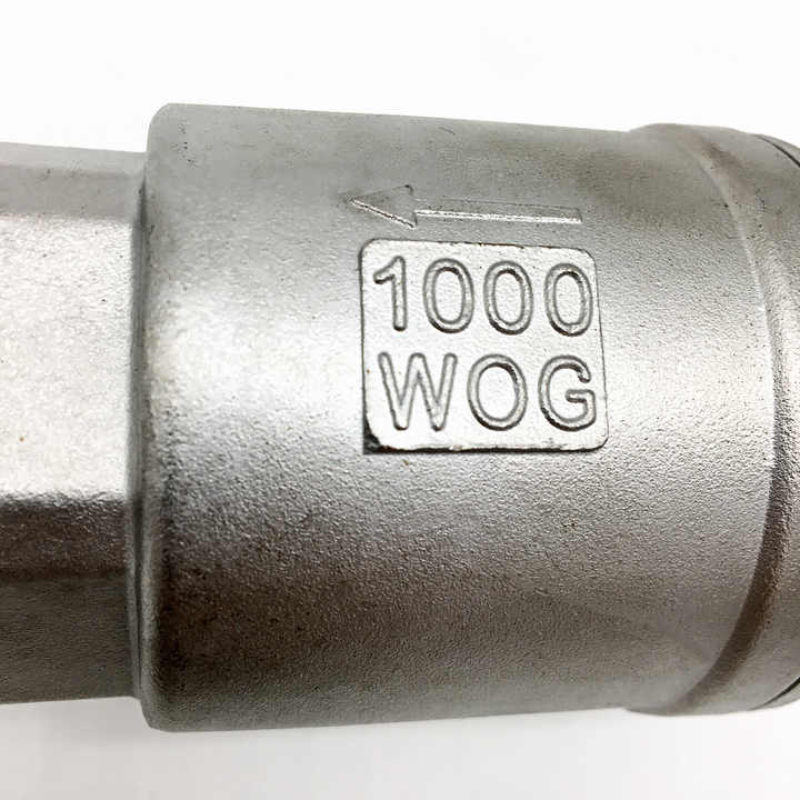 FEIYU Spring Check Valve 1000WOG Lift Check Valve 316 CF8 Non Return Valve Stainless Steel 304 One Way NPT Spring General Manual