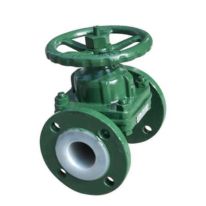 FEIYU Fluorine Lined Diaphragm Valve Straightway Diaphragm Valve with Handweel/ptfe Y Type Cast Iron Ductile Iron General Manual