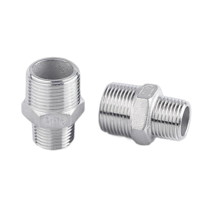 Stainless Steel  BSP/NPT Male female threaded pipe fitting nipple pipe fitting 304 316 Plumbing Screw Hex Nipple