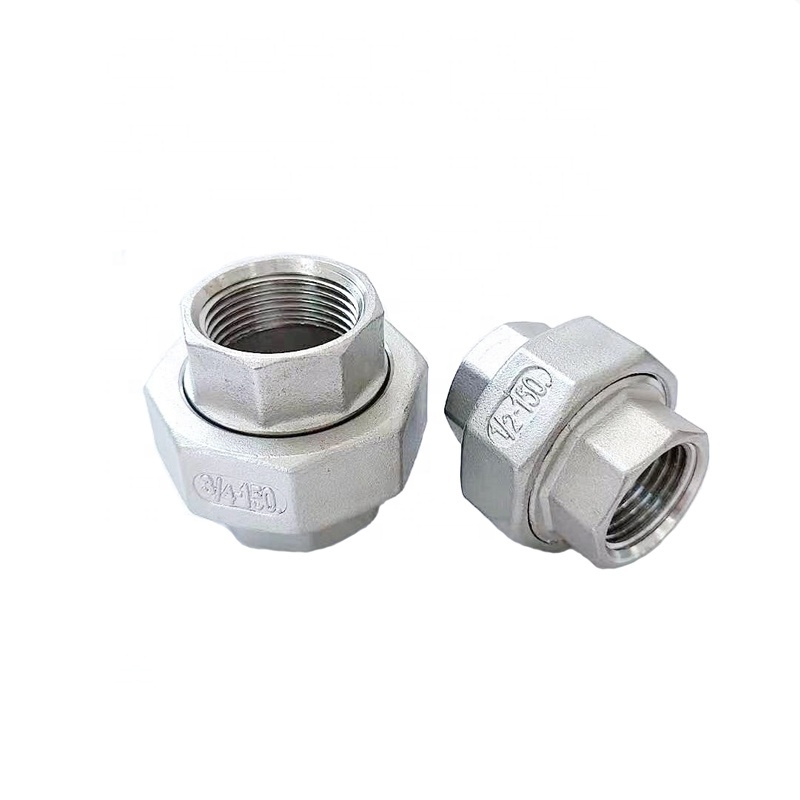 Pipe Fitting Union 304 316  Female Threaded Union Stainless Steel Casting Weld End Coupler Fittings Customizable  Plugs