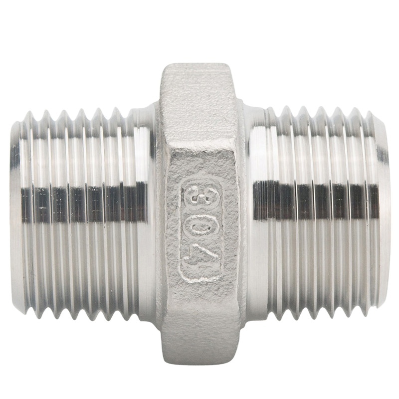 Stainless Steel  BSP/NPT Male female threaded pipe fitting nipple pipe fitting 304 316 Plumbing Screw Hex Nipple