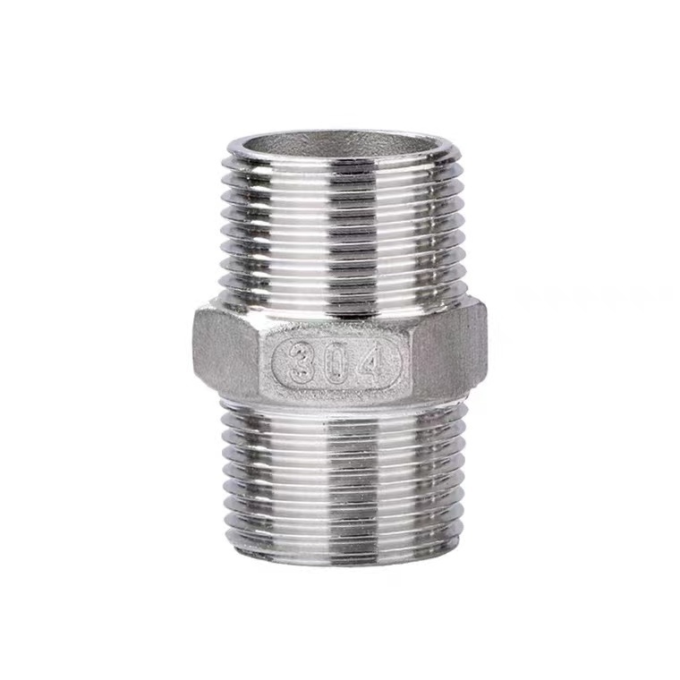 Stainless Steel  BSP/NPT Male female threaded pipe fitting nipple pipe fitting 304 316 Plumbing Screw Hex Nipple