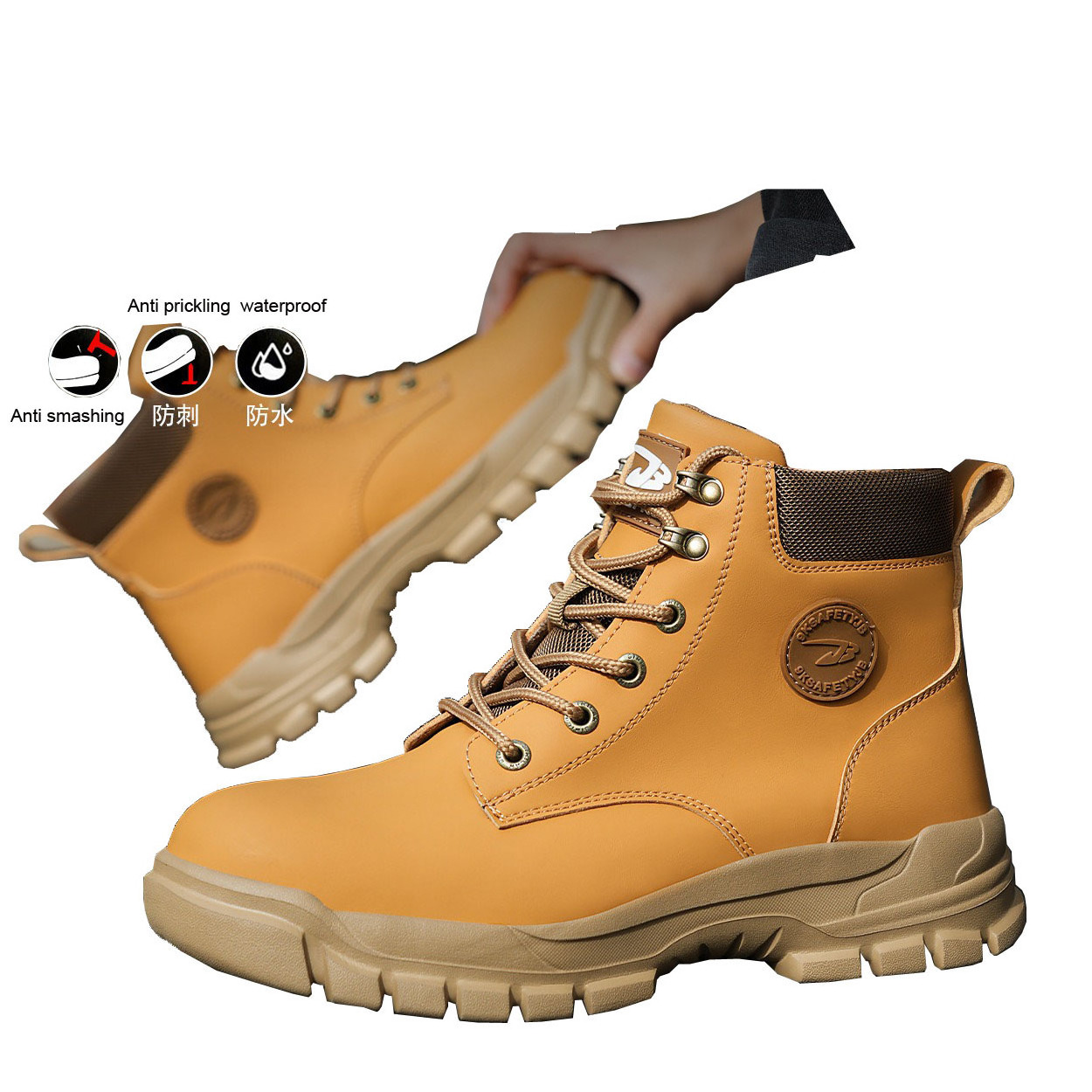 Composite Light Weight Redwing Delta Plus Waterproof Work Safety Shoes For Women Steel Toe For American Mexico Indonesia Turkey