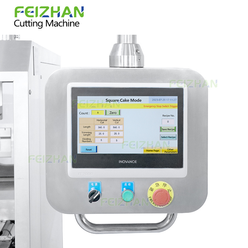 FEIZHAN FZ-CC600U Automatic 20KHz Sponge Mille-feuille Frozen Mousse Cake Ultrasonic Cutting Machine Round Square Cake Cutter