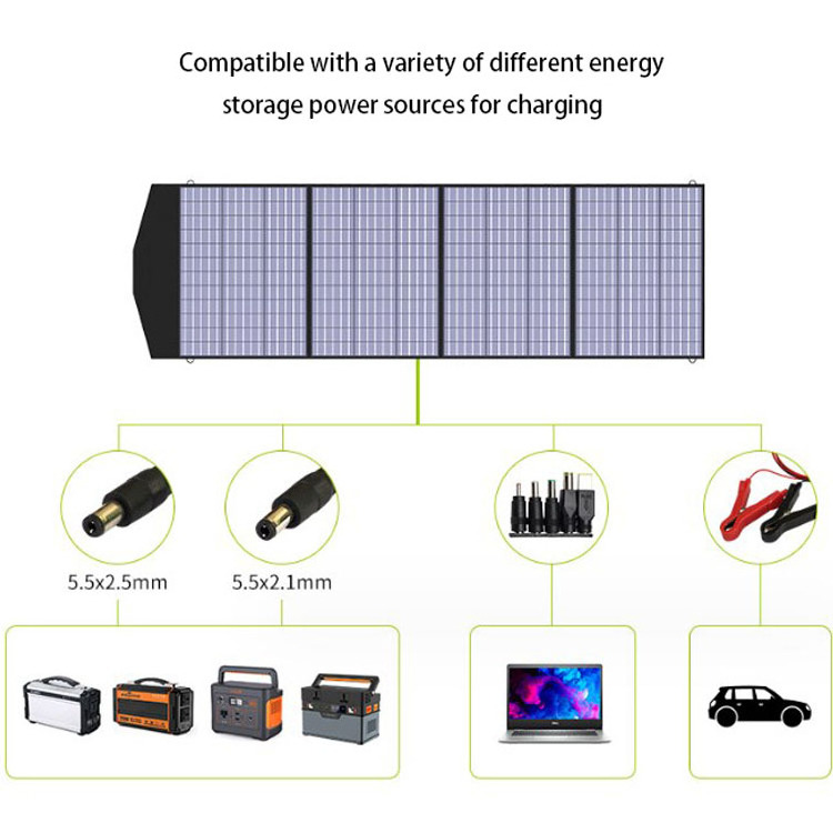 Solar Sunpower 200 Watt 200w 4 Folds Etfe Portable Foldable Solar pv energy Panel for outdoor