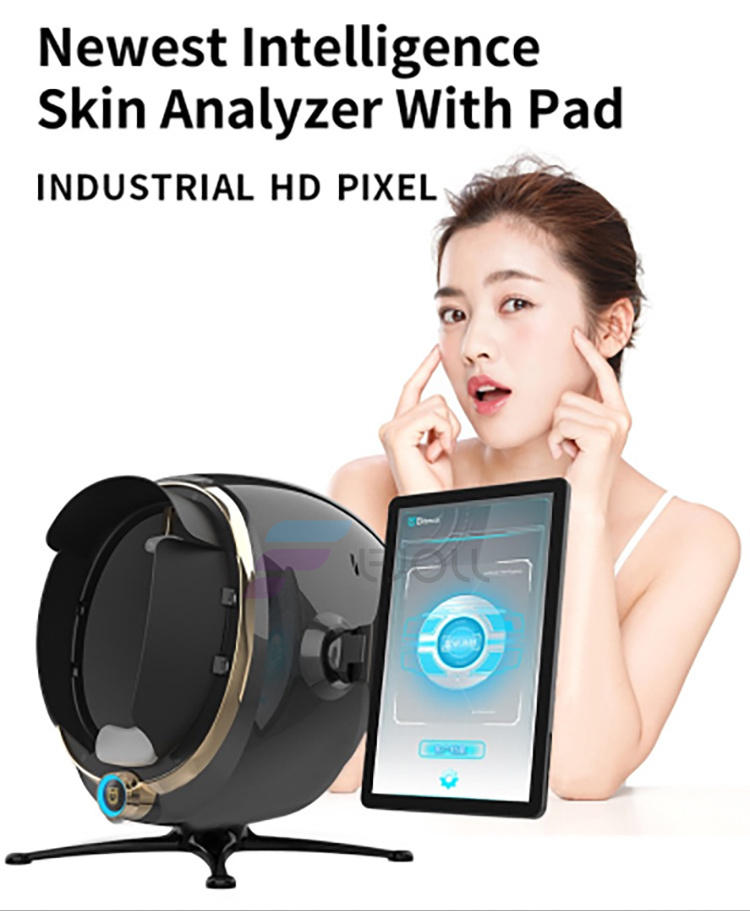 2021 Portable 120GB Digital Skin Scanner 3D Magic Mirror Analyzer Facial Skin Analyzer Machine For Wrinkle Acne