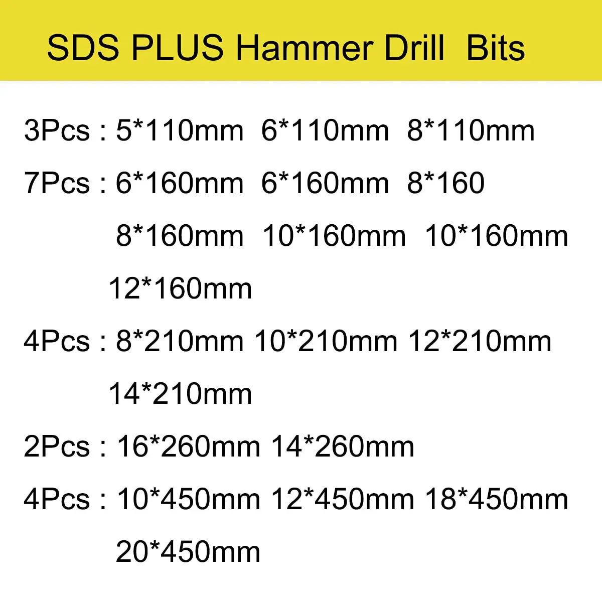 20pcs Drilling Drill Bit Sets Cross Tip Double Cutting Edges Centering Masonry Drill Bit Set For Concrete And Brick