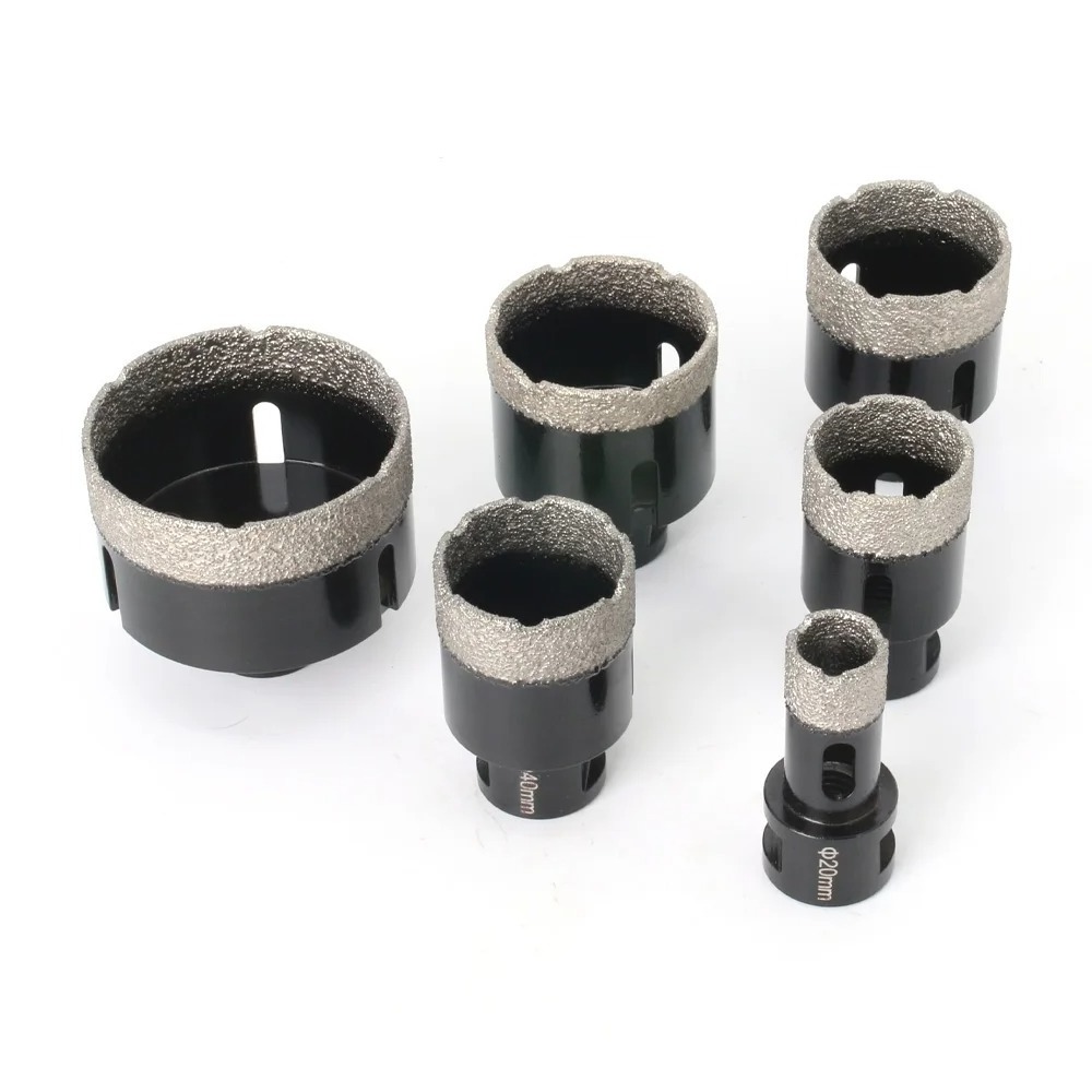 Vacuum Brazed M14 Diamond Tools Cutting Bit Dry Tile Hole Saw Diamond Core Drill Bits Set For Granite Stone