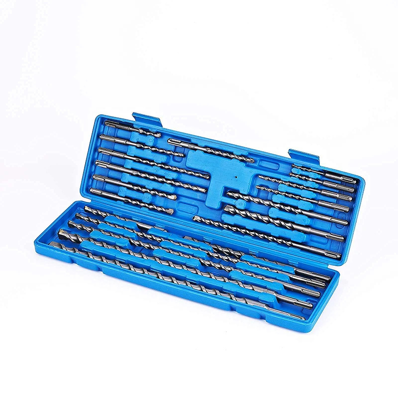 20pcs Drilling Drill Bit Sets Cross Tip Double Cutting Edges Centering Masonry Drill Bit Set For Concrete And Brick