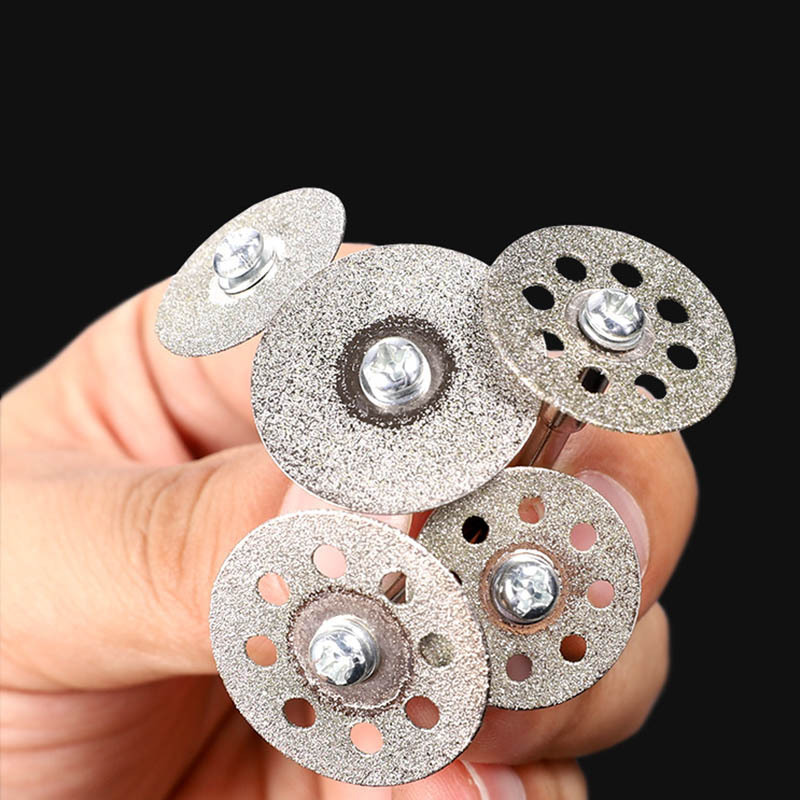 RUOKTOOL Diamond Disc Steel Dremel Rotary Cutting Tool 10 Pcs Circular Abrasive Small Mini Diamond Saw Blade