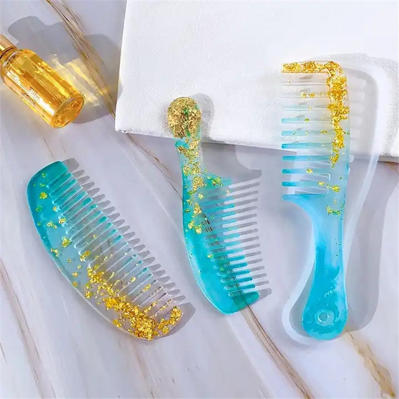 J150  WholesaleTransparent Epoxy Comb Resin Molds Silicone Tool For Diy Jewelry Making Mold