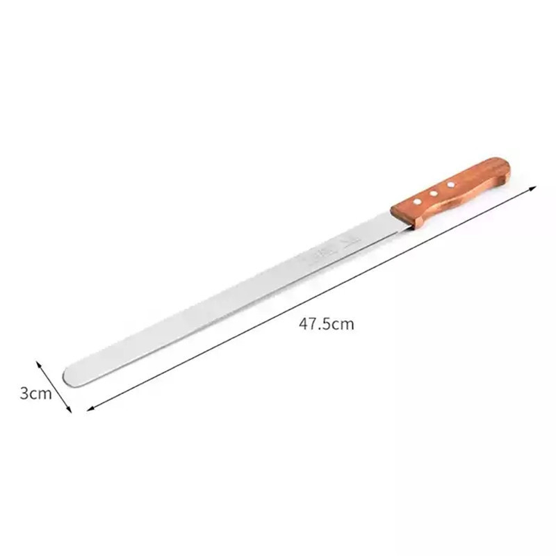 Y5964 High quality 8/10/12/14 inch Long Stainless Steel Bread Knife with Wooden Handle