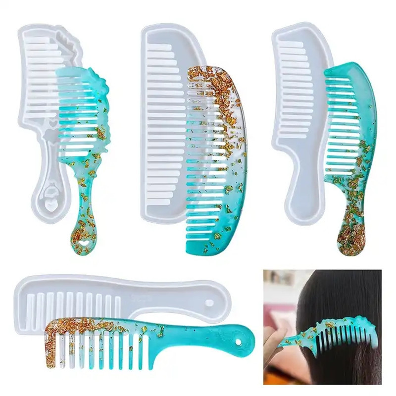 J150  WholesaleTransparent Epoxy Comb Resin Molds Silicone Tool For Diy Jewelry Making Mold