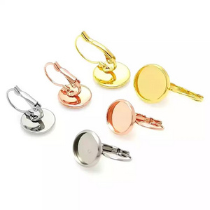 Y5989 Hot sale Stainless Steel Earring Clip French Kidney Ear wire Loop Making Hook earring Base clip backs of Earring Findings