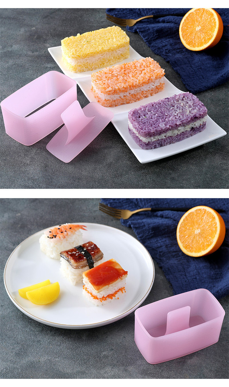 Y6478 Spam Musubi Mold Sushi Making Kit with Musubi Maker Press and Rice Paddle for Kimbab Onigiri Plastic Musubi Maker