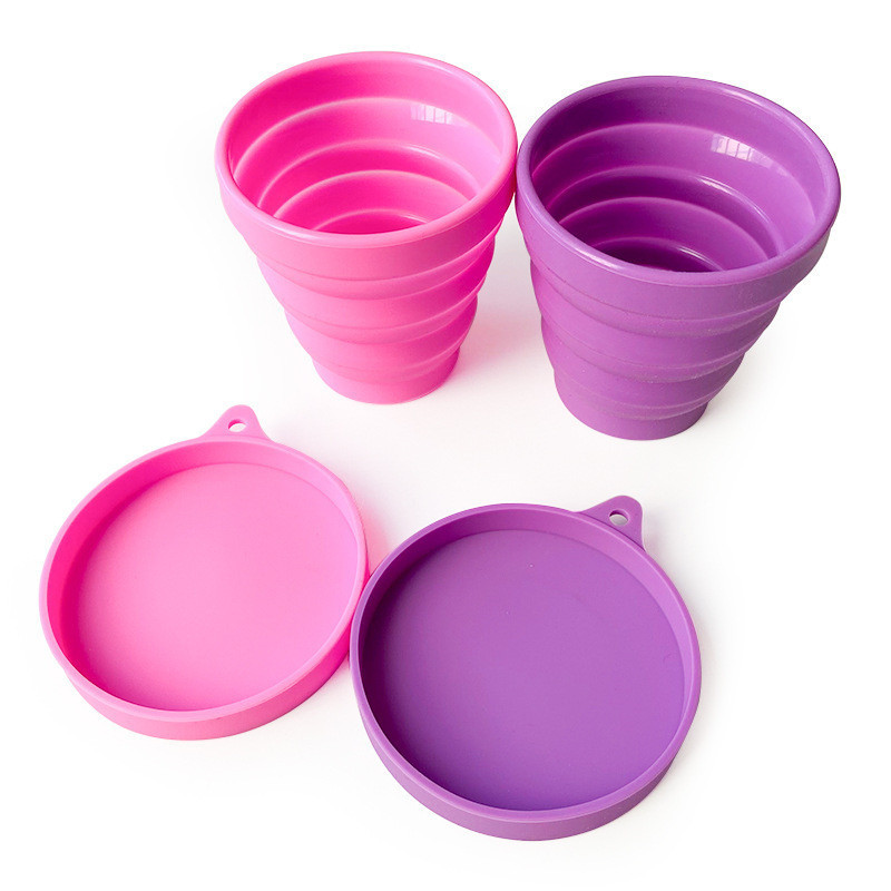 Y124 Custom Foldable 150ml Silicone Cup Outdoor Portable Coffee Tea Silicone Cup