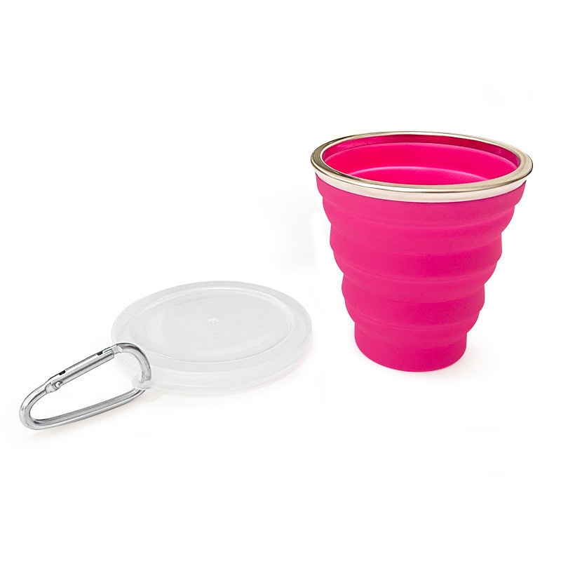 Y124 Custom Foldable 150ml Silicone Cup Outdoor Portable Coffee Tea Silicone Cup