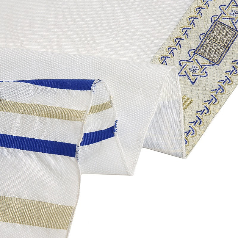 Y5912 Wholesale 54x185cm Large Polyester Arab Scarf 6 Colors Muslim Israeli Kosher Talit deJewish Tallit Israel Prayer Shawls