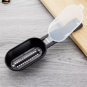 Y5661 Hot sale Stainless Steel Fishes Skin Brush Scraping Remover With Knife Scaler Graters Peeler Fish Scale Scraper