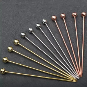 Y5690 Food grade Stainless Steel Martini Olive Skewers Sandwich Sticks Appetizer Toothpicks Fruit Stick Cocktail Pick