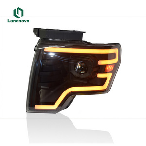 Felendo Full LED Led Head lights For For Ford Ranger F150 2009-2014 Car Front Head Lamp headlight