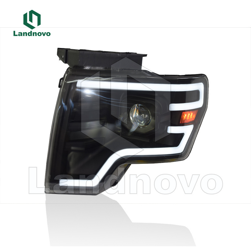 Felendo Full LED Led Head lights For For Ford Ranger F150 2009-2014 Car Front Head Lamp headlight