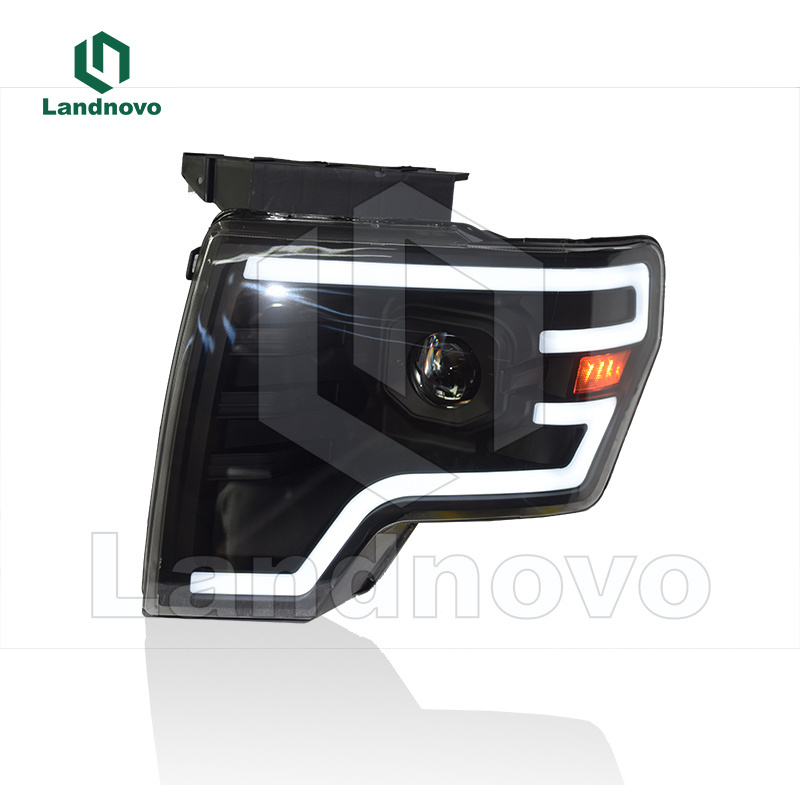 Felendo Full LED Led Head lights For For Ford Ranger F150 2009-2014 Car Front Head Lamp headlight