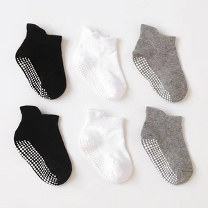 Custom Newborn Infant  Socks Baby Non Slip Socks Wholesale Cotton Breathable Toddler Grip Ankle Baby Socks