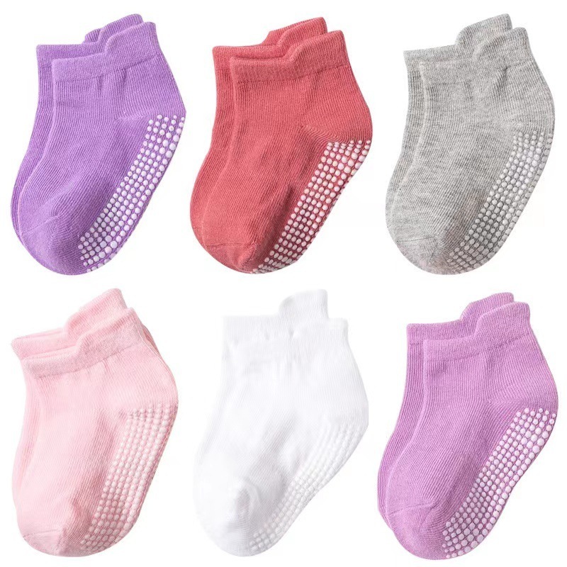 Custom Newborn Infant  Socks Baby Non Slip Socks Wholesale Cotton Breathable Toddler Grip Ankle Baby Socks