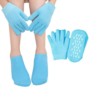 Oem Moisturizing Heel Silicone Socks Spa Gel Socks Silicone Cooling Gel Feet Care Socks with Gloves