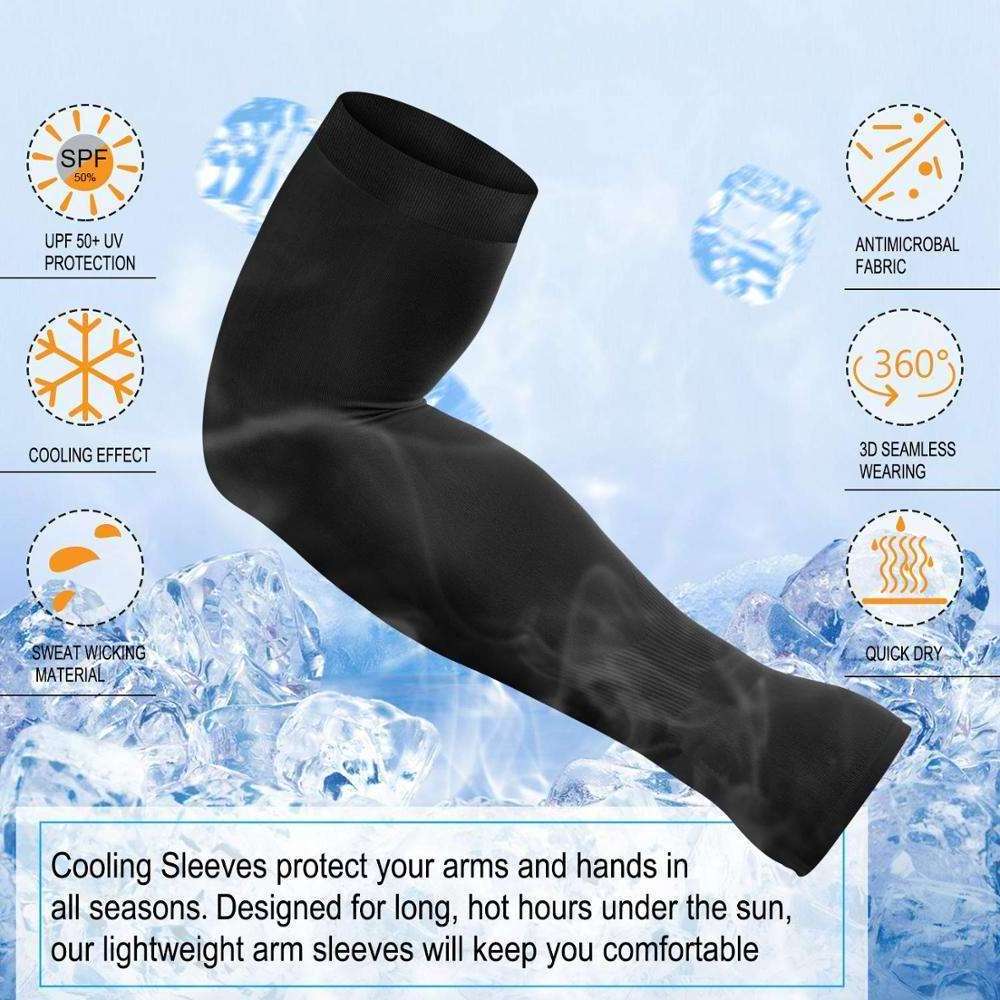 Wholesale Men Sports Arm Cooling Compression Sleeves Outdoor Sun Protection Arm Sleeve Women