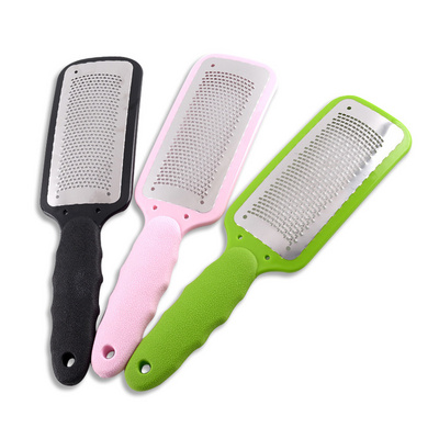 Foot File Plastic Handle Stainless Steel Callus Remover Dead Skin Rasp Removal Vacuum Feet Files Pedicure Foot Care Tools