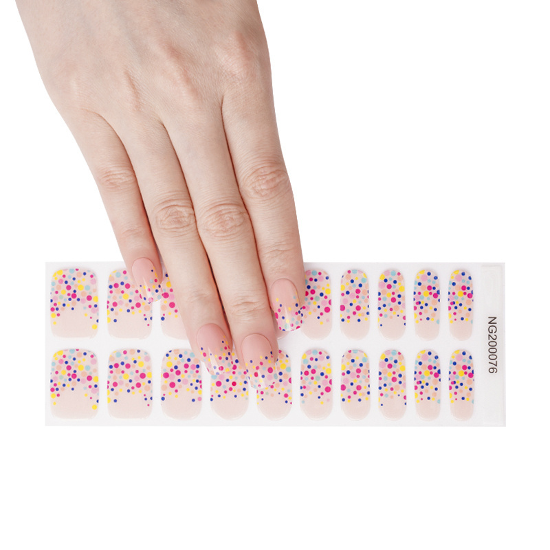 Hot Sell Semi Cured Wraps Long Lasting Gel Nail Stickers New Arrival Styles Nail Gel Wraps With Uv Lamp