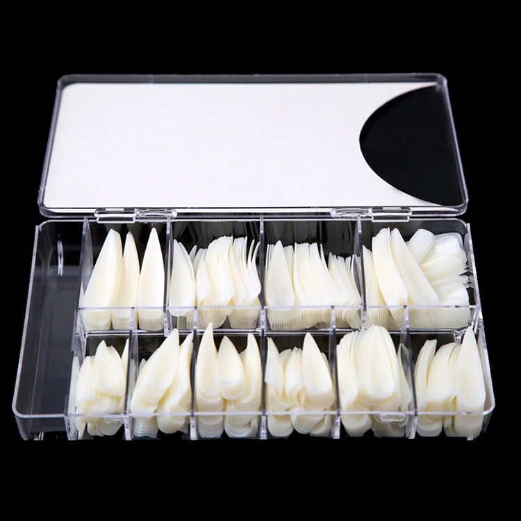 HOT Sale TOP Quality Nails Tips In Box Plastic Extra Long Stiletto Nail Tips Full Cover Nail Tips