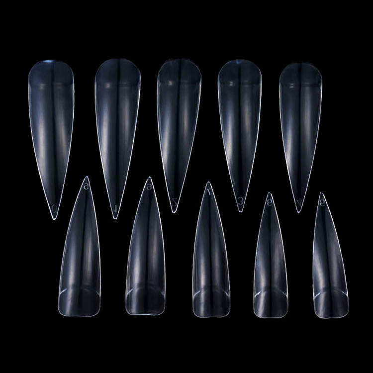 HOT Sale TOP Quality Nails Tips In Box Plastic Extra Long Stiletto Nail Tips Full Cover Nail Tips