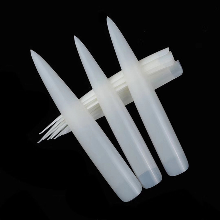 HOT Sale 12PCS High Quality Nails Tips in Box Plastic Full Cover Extra Long Stiletto Nail Tips Sharp Salon False Nail Tips