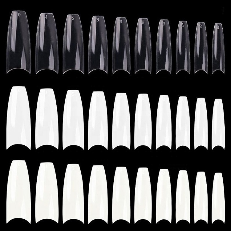 Gel Tips Nail Supplier Half Cover Seamless Glue gelly Nail Tips Long Display Square C Curve Artificial Unique Nail Tips Soft Gel