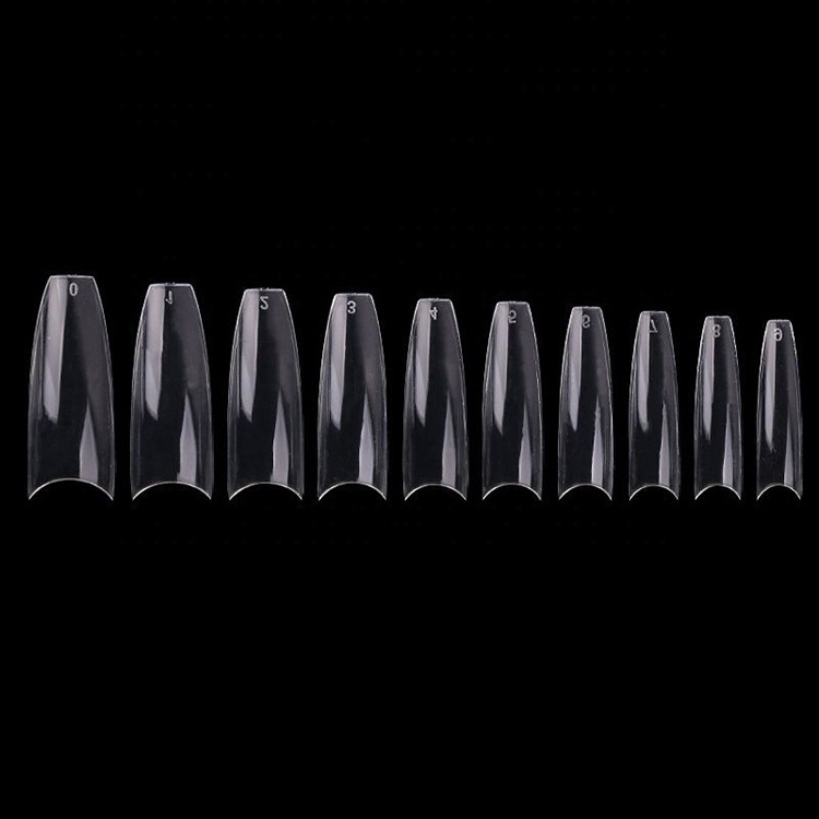 Gel Tips Nail Supplier Half Cover Seamless Glue gelly Nail Tips Long Display Square C Curve Artificial Unique Nail Tips Soft Gel