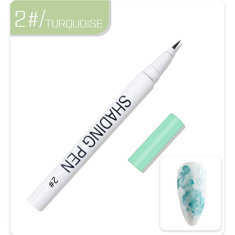 High Quality Nail Brush Not Leak Glue Quick Dry Flash Color Nail Shading Pen